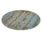 Planche À Découper Texture métallique peinte en bleu rouillé (Coin)
