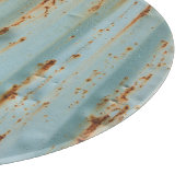 Planche À Découper Texture métallique peinte en bleu rouillé (Coin)