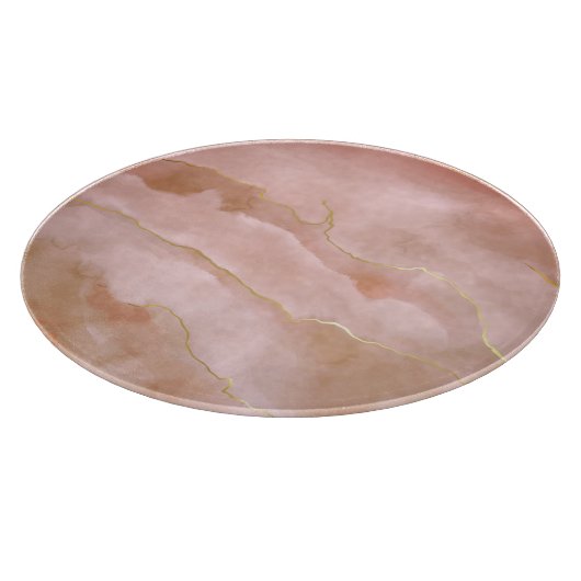Planche À Découper Texture or en marbre rose liquide (Coin)