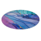 Planche À Découper Textures fluides, art abstrait de luxe. (Coin)