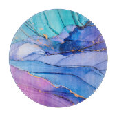 Planche À Découper Textures fluides, art abstrait de luxe. (Devant)