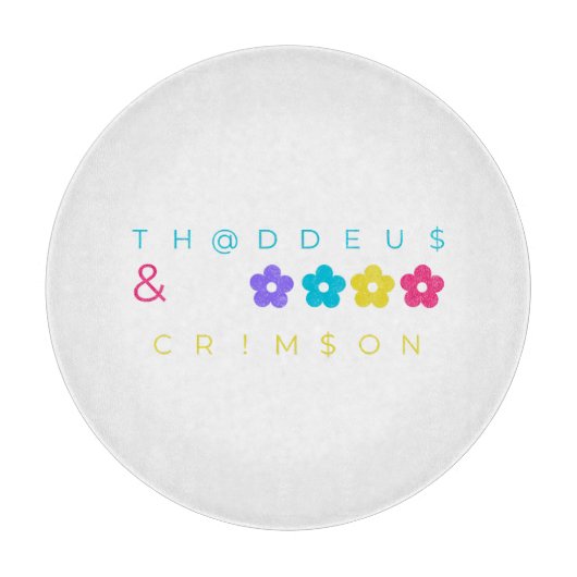 Planche À Découper thaddeus & crimson $THCBand Marchandise de créateu (Devant)