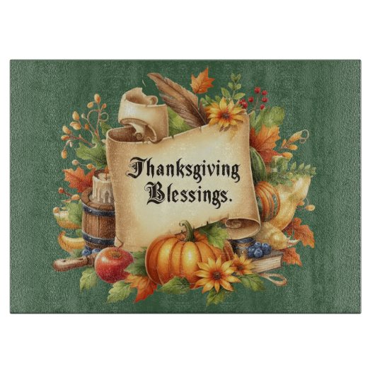 Planche À Découper Thanksgiving Blessing Cutting Board (Devant)