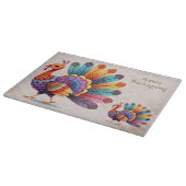 Planche À Découper Thanksgiving Bright Feathers Turkey Cutting Board (Coin)