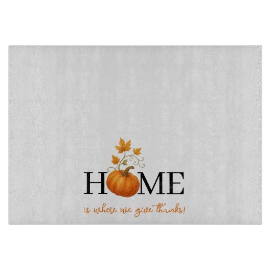 Planche À Découper Thanksgiving Citrouille Home Où nous donnons des r (Devant)