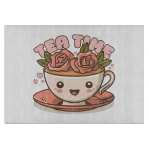 Planche À Découper Thé Temps de Rose Thé Kawaii