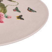 Planche À Découper Théière Fête Rose Floral & Papillons Bouilloire (Coin)