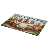 Planche À Découper "They've Got a Knife" Personalized Glass  (Coin)