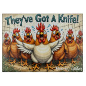 Planche À Découper "They've Got a Knife" Personalized Glass  (Devant)