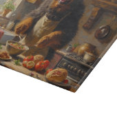 Planche À Découper Tibétain Mastiff Cuisinant dans la Cuisine (Coin)