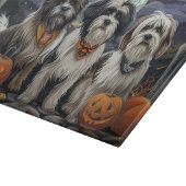 Planche À Découper Tibetan Terrier Halloween Effrayant (Coin)