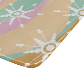 Planche À Découper Tie Dye Liquide Rétro Groovy Noël Beige Vert (Coin)