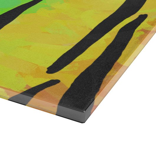 Planche À Découper Tiger noir et arc-en-ciel (Coin)