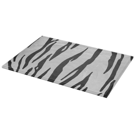 Planche À Découper Tiger noir et blanc (Coin)