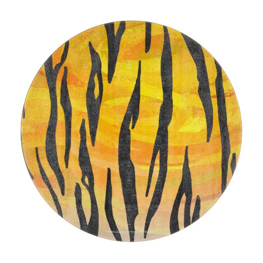 Planche À Découper Tiger noir et orange (Devant)