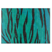 Planche À Découper Tiger noir et Turquoise (Devant)