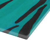 Planche À Découper Tiger noir et Turquoise (Coin)