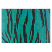 Planche À Découper Tiger noir et Turquoise (Devant)