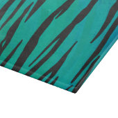 Planche À Découper Tiger noir et Turquoise (Coin)