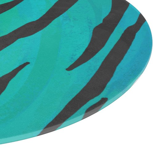 Planche À Découper Tiger noir et Turquoise (Coin)