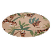 Planche À Découper Tigers d'été Palmiers Exotiques (Coin)