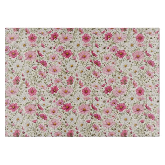 Planche À Découper Tiges de fleurs de cosmos aérées (Devant)