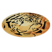 Planche À Découper Tigre à rayures noires sur orange vif (Coin)