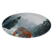 Planche À Découper tigre dans la neige (Coin)