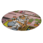 Planche À Découper Tigre faisant du thé (Coin)