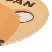 Planche À Découper Tigre mignon avec nom personnalisé (Coin)