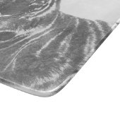 Planche À Découper Tigre noir et blanc (Coin)