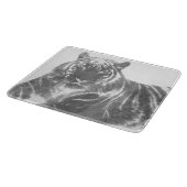 Planche À Découper Tigre noir et blanc (Coin)