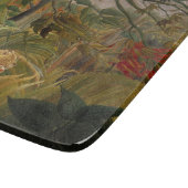 Planche À Découper Tigre surpris dans une tempête tropicale (Coin)