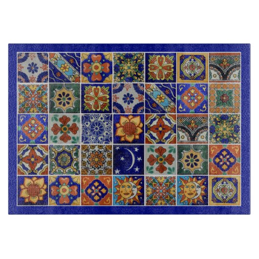 Planche À Découper Tile Talavera Image Verre de style sud-ouest (Devant)