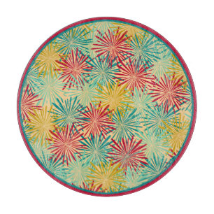 Planche À Découper Tinsel de Noël rétro PomPoms (couleurs tropicales)