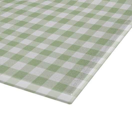 Planche À Découper Tiny Sage and White Gingham (Coin)