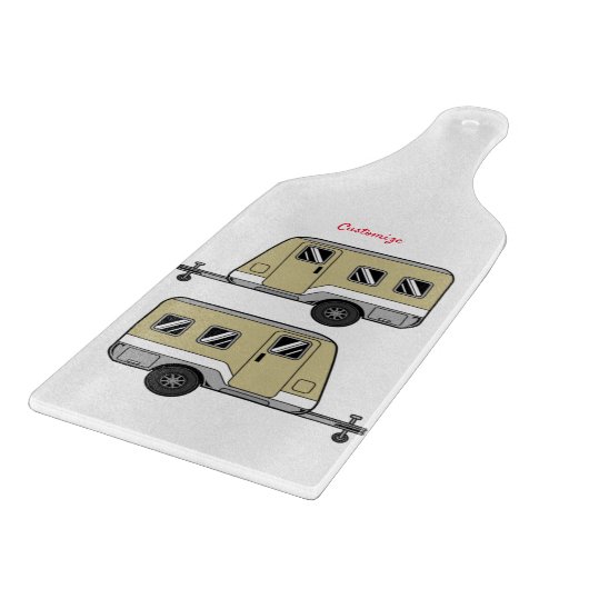 Planche À Découper Tiny Tan Caravan Camper Thunder_Cove (Coin)