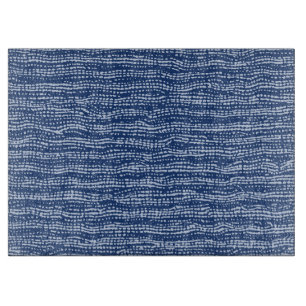 Planche À Découper Tissu de boue rayures en bleu indigo