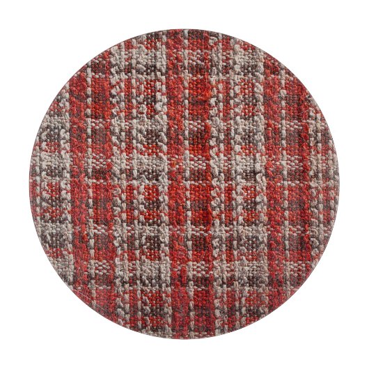 Planche À Découper Tissu taran rouge : Arrière - plan texturé (Devant)