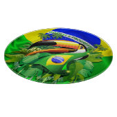 Planche À Découper Toco Toucan avec drapeau brésilien (Coin)
