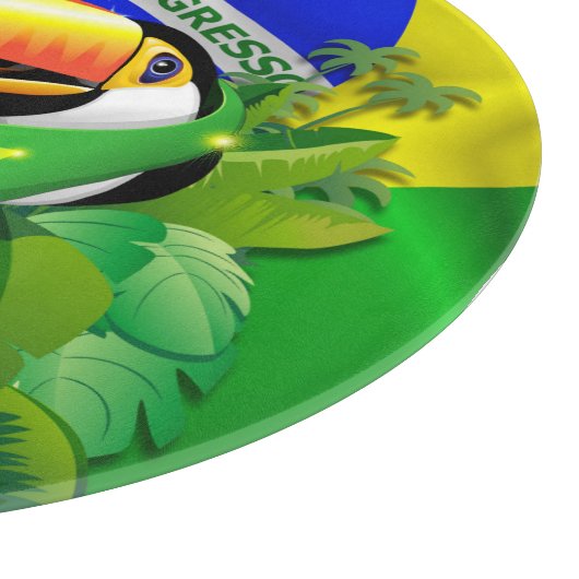 Planche À Découper Toco Toucan avec drapeau brésilien (Coin)