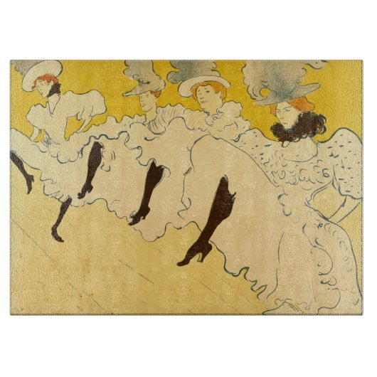 Planche À Découper Tolouse-Lautrec Dancing Girls Yellow Poster Art (Devant)