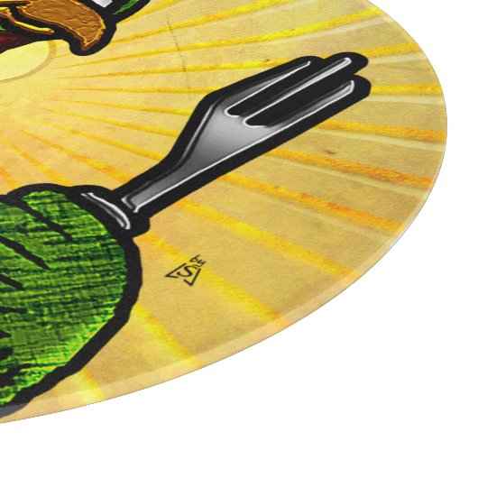 Planche À Découper Tom Foolery (Drôle Thanksgiving Turquie) Charcuter (Coin)