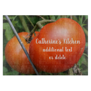 Planche À Découper Tomates du jardin rouge personnalisées
