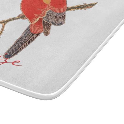 Planche À Découper Tonnerre de perroquet rouge tropical (Coin)