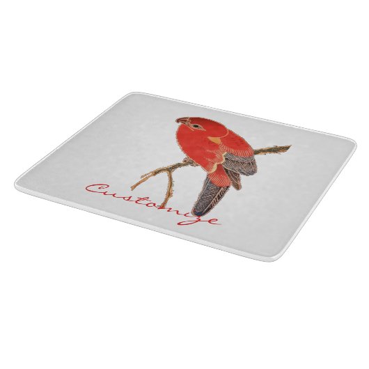 Planche À Découper Tonnerre de perroquet rouge tropical (Coin)