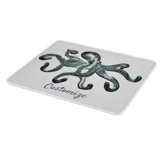 Planche À Découper Tonnerre octopus bleu (Coin)