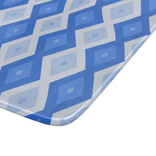 Planche À Découper Tons de motif de diamant bleu (Coin)