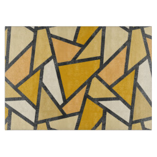 Planche À Découper Tons de motif en vitrail jaune