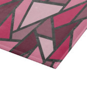 Planche À Découper Tons de motif en vitrail rose (Coin)